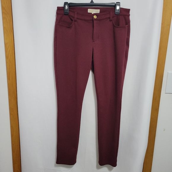Michael Kors Burgundy Skinny Pants, Size 8 - Picture 1 of 4